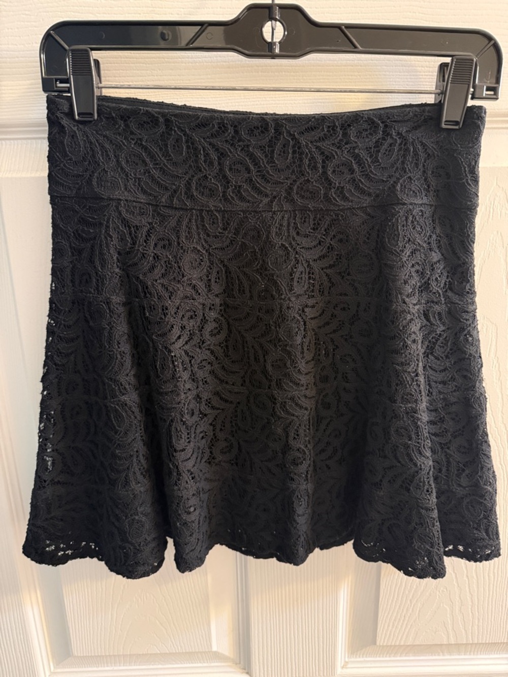 Express Black Lace Skater Skirt